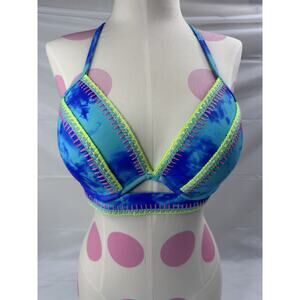 Shade & Shore Strappy Underwire Padded Bikini Top Size 36B Summer Y2K
